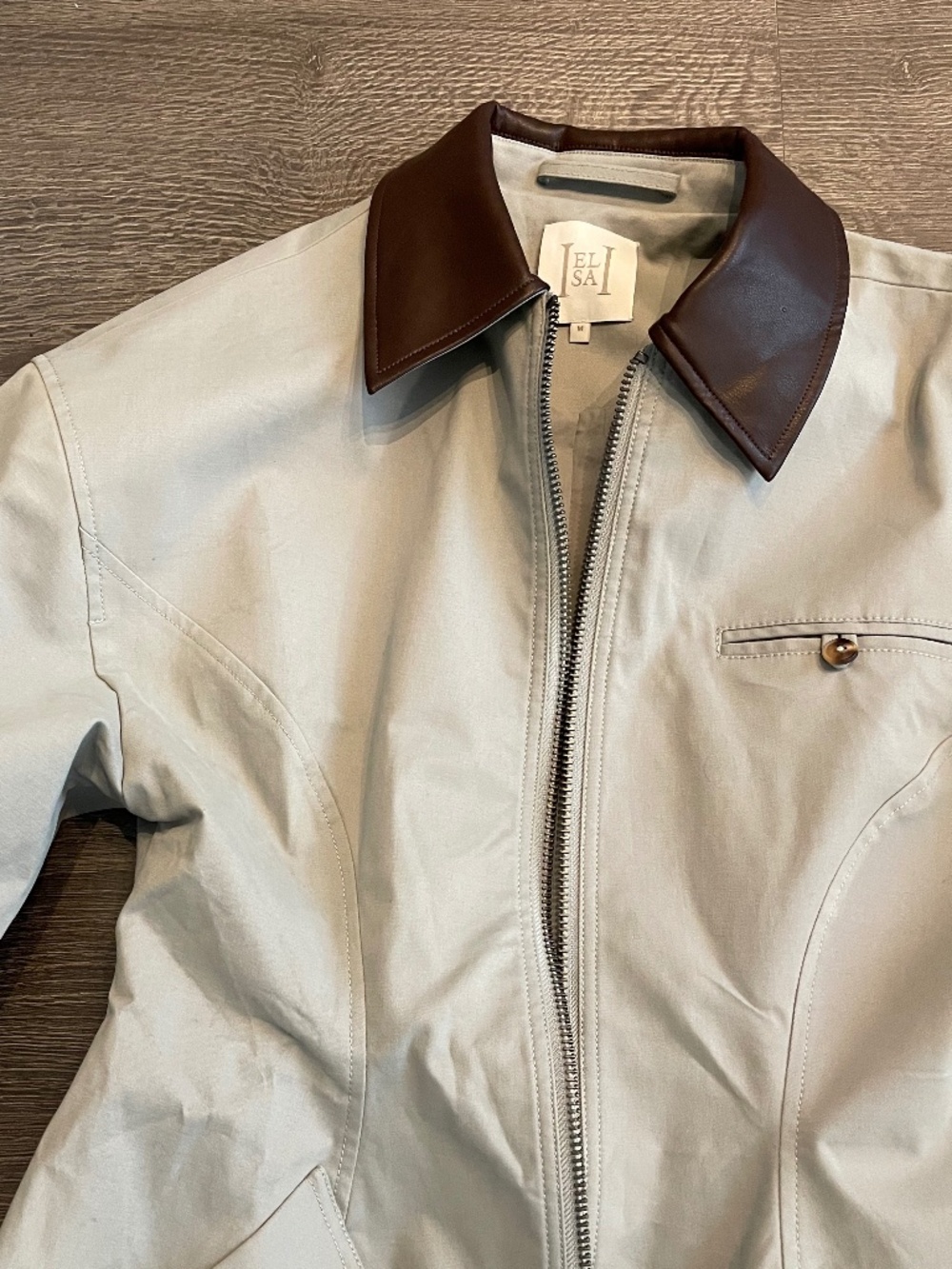 Helsa NWOT The Lady Hunting Jacket With Faux Leather Collar М - Picture 6 of 15
